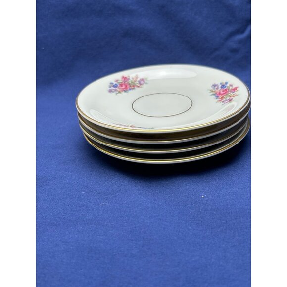 Rosenthal Bavaria Vintage 4 Teacup & Saucer Set With Floral Design German 282443 - Picture 7 of 12